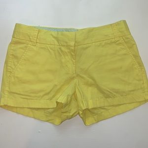 Yellow Chino J Crew Shorts